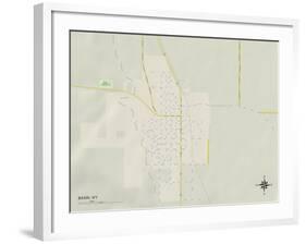 Political Map of Basin, WY-null-Framed Art Print