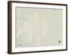 Political Map of Basin, WY-null-Framed Art Print