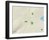 Political Map of Bath, PA-null-Framed Art Print