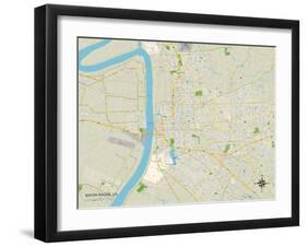 Political Map of Baton Rouge, LA-null-Framed Art Print