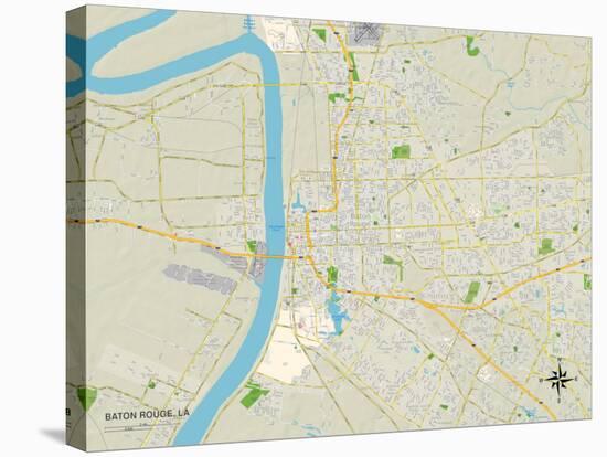 Political Map of Baton Rouge, LA-null-Stretched Canvas