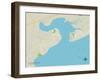 Political Map of Bay Saint Louis, MS-null-Framed Art Print