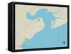 Political Map of Bay Saint Louis, MS-null-Framed Stretched Canvas