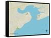 Political Map of Bay Saint Louis, MS-null-Framed Stretched Canvas