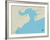Political Map of Bay Saint Louis, MS-null-Framed Art Print