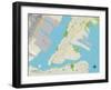 Political Map of Bayonne, NJ-null-Framed Art Print