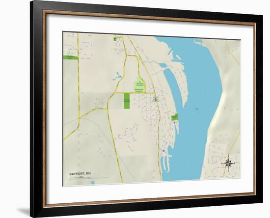 Political Map of Bayport, MN-null-Framed Art Print