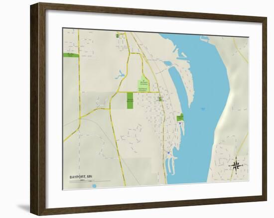 Political Map of Bayport, MN-null-Framed Art Print