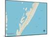 Political Map of Beach Haven, NJ-null-Mounted Art Print