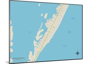 Political Map of Beach Haven, NJ-null-Mounted Art Print