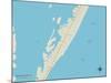 Political Map of Beach Haven, NJ-null-Mounted Art Print