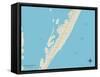 Political Map of Beach Haven, NJ-null-Framed Stretched Canvas