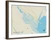 Political Map of Beach Haven West, NJ-null-Framed Art Print