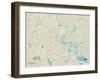 Political Map of Beaumont, TX-null-Framed Art Print