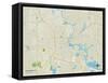 Political Map of Beaumont, TX-null-Framed Stretched Canvas