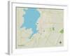 Political Map of Beaver Dam, WI-null-Framed Art Print