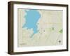 Political Map of Beaver Dam, WI-null-Framed Art Print