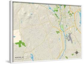 Political Map of Bedford, NH-null-Framed Art Print