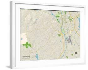 Political Map of Bedford, NH-null-Framed Art Print