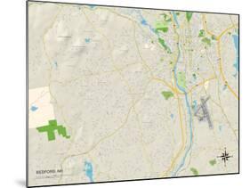 Political Map of Bedford, NH-null-Mounted Art Print