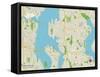 Political Map of Bellevue, WA-null-Framed Stretched Canvas