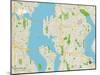 Political Map of Bellevue, WA-null-Mounted Art Print