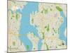 Political Map of Bellevue, WA-null-Mounted Art Print