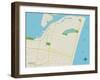 Political Map of Belmar, NJ-null-Framed Art Print