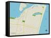 Political Map of Belmar, NJ-null-Framed Stretched Canvas
