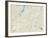 Political Map of Belmont, NH-null-Framed Art Print