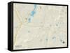 Political Map of Belmont, NH-null-Framed Stretched Canvas