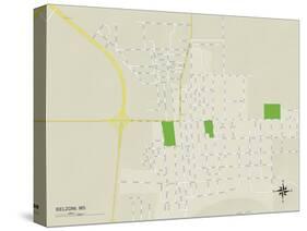 Political Map of Belzoni, MS-null-Stretched Canvas