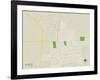 Political Map of Belzoni, MS-null-Framed Art Print