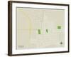 Political Map of Belzoni, MS-null-Framed Art Print