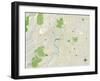 Political Map of Bend, OR-null-Framed Art Print