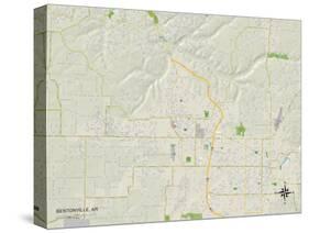 Political Map of Bentonville, AR-null-Stretched Canvas