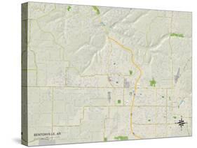 Political Map of Bentonville, AR-null-Stretched Canvas