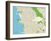 Political Map of Berkeley, CA-null-Framed Art Print