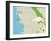 Political Map of Berkeley, CA-null-Framed Art Print