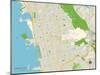 Political Map of Berkeley, CA-null-Mounted Art Print