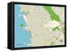 Political Map of Berkeley, CA-null-Framed Stretched Canvas