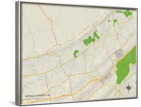 Political Map of Berkeley Heights, NJ-null-Framed Art Print