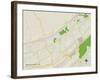 Political Map of Berkeley Heights, NJ-null-Framed Art Print