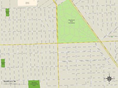 ‘Political Map of Berkley, MI’ Posters | AllPosters.com