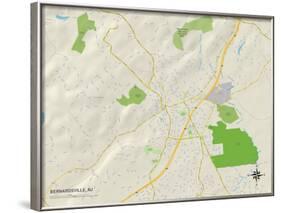 Political Map of Bernardsville, NJ-null-Framed Art Print
