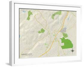 Political Map of Bernardsville, NJ-null-Framed Art Print