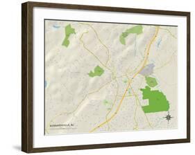 Political Map of Bernardsville, NJ-null-Framed Art Print