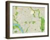 Political Map of Bethesda, MD-null-Framed Art Print