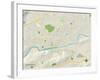 Political Map of Bethlehem, PA-null-Framed Art Print