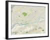 Political Map of Bethlehem, PA-null-Framed Art Print